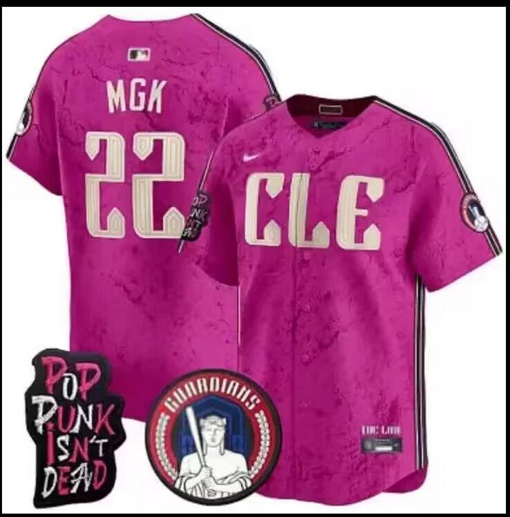 Men MGK Cleveland Guardians Pink 2024 Nike NCAA Jersey->indianapolis colts->NFL Jersey